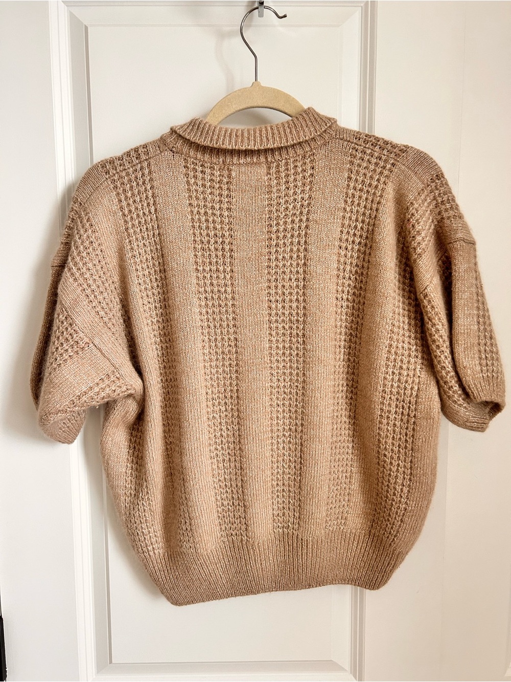 Vintage Neiman Marcus Short-Sleeve Knit Sweater - silk & angora blend - Picture 2 of 3